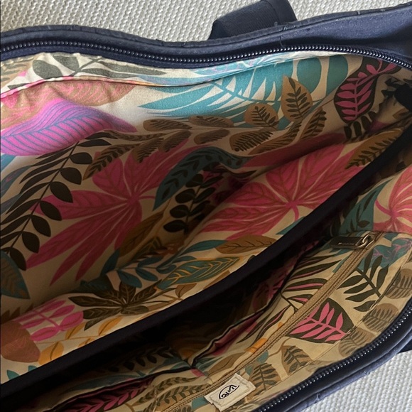 Good🎉condition TRAVELON Elegant Navy Quilted Laptop Bag 17 x 12 x 4.5 inches - Picture 5 of 9